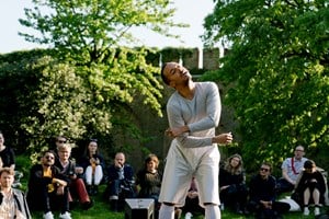 Paul Maheke, 'Seeking After the Fully Grown Dancer *deep within*' (2016-2018). Performance part of ‘Meetings on Art’, 58th Venice Biennale (8–12 May 2019). Credit Riccardo Banfi. Courtesy Delfina Foundation and Arts Council England.